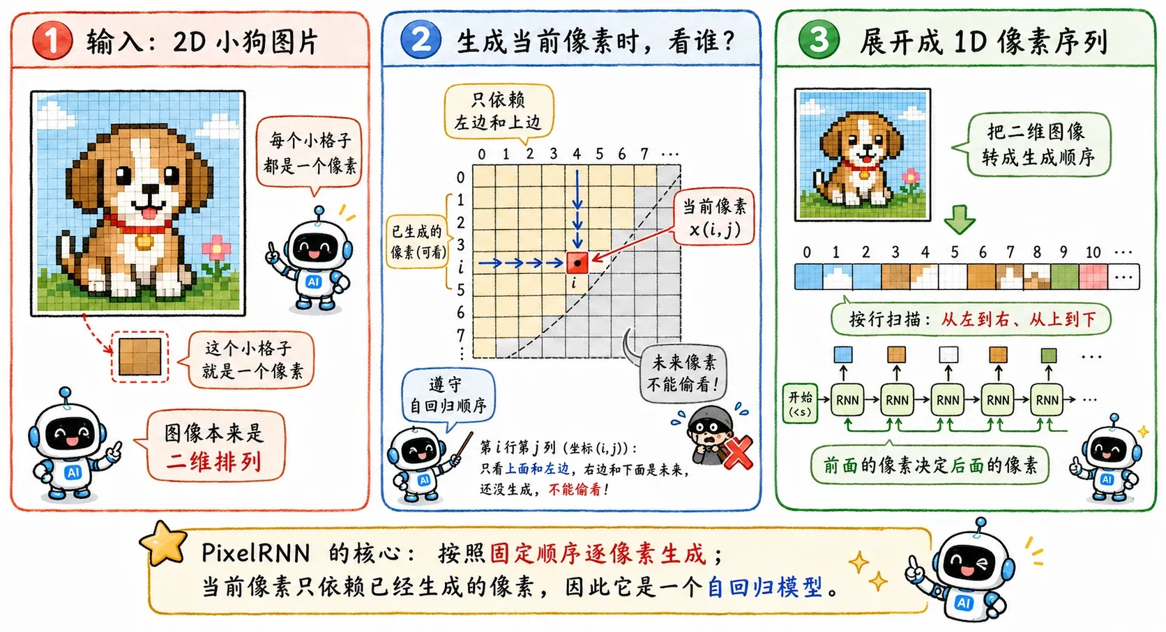 PixelRNN 像素生成