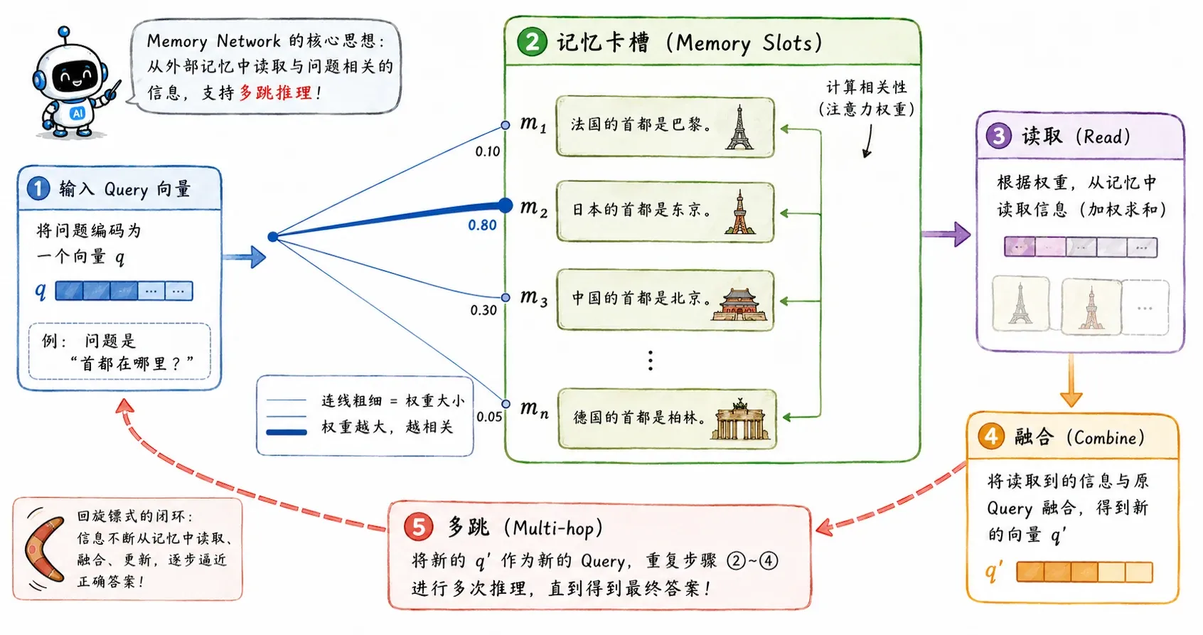 Memory Network 多跳检索